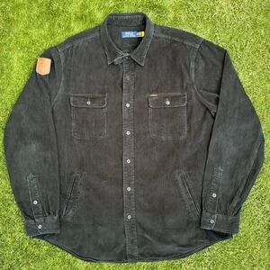 Polo Ralph Lauren Ski Patch Classic Fit Corduory Work Shirt Chore Jacket XXL